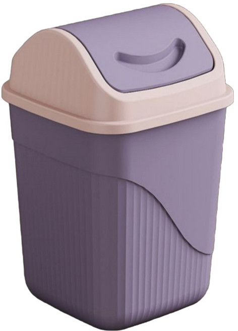 오코로 깔끔 회전형 뚜껑있는 휴지통, 퍼플