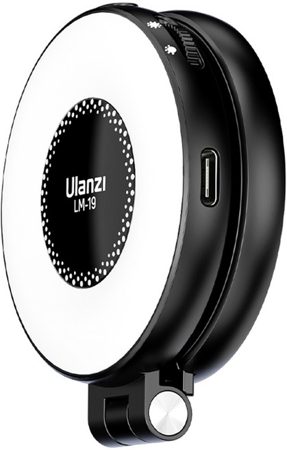 울란지 맥세이프 호환 LED 셀카 조명 블랙, 1개, LM19