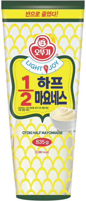오뚜기 LIGHT & JOY 1/2 하프 마요네스, 835g, 1개