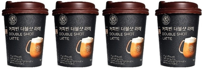 커피빈 더블샷 라떼 원컵, 17g, 1개입, 4개