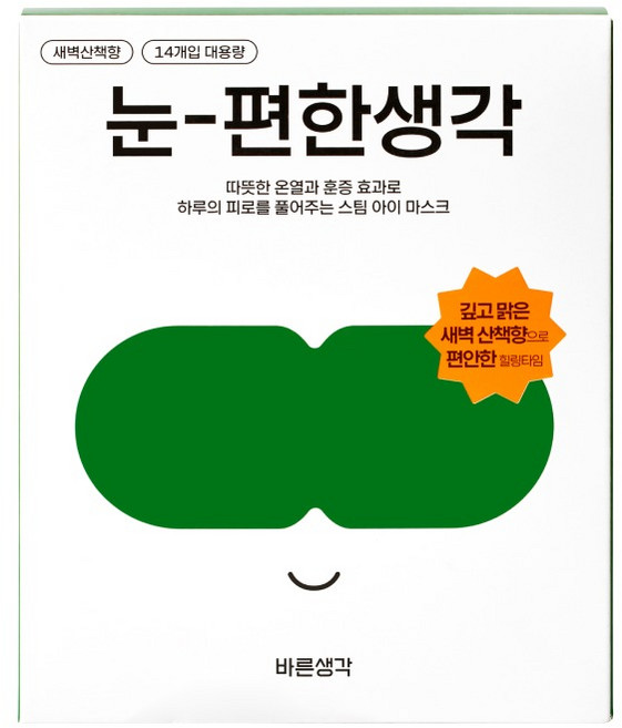 바른생각 눈 편한생각 대용량 새벽산책향, 14개입, 1개