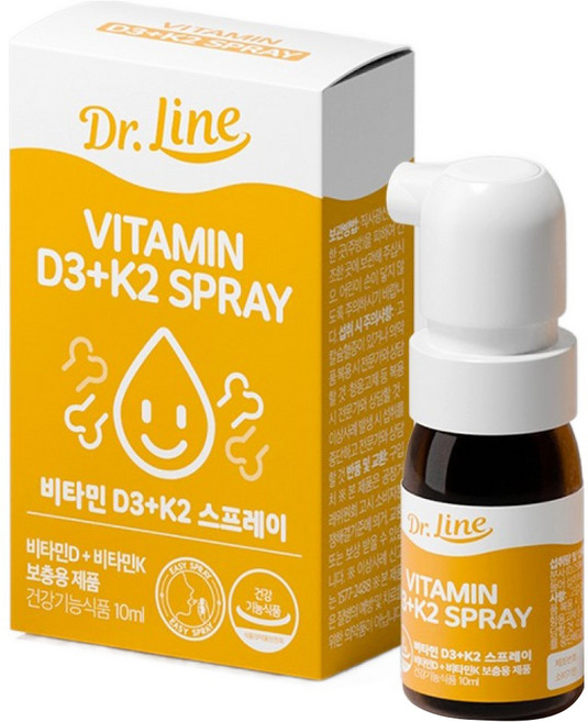 닥터라인 유아용 비타민D3 K2 400IU 액상 스프레이, 10ml, 1개