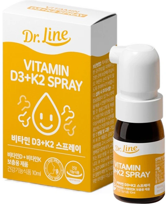 닥터라인 유아용 비타민D3 K2 400IU 액상 스프레이, 10ml, 1개 - 쿠팡