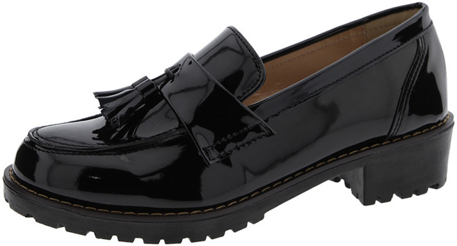 단골언니 여성용 테슬 장식 가벼운 베이직 로퍼 리노버