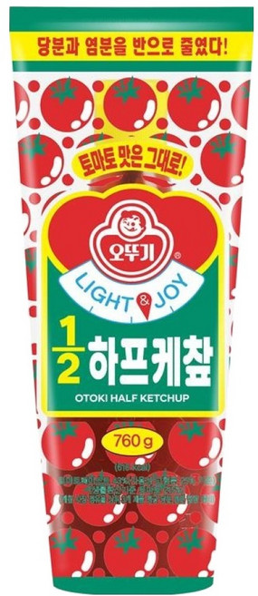 오뚜기 라이트 앤 조이 1/2 하프케찹, 760g, 1개