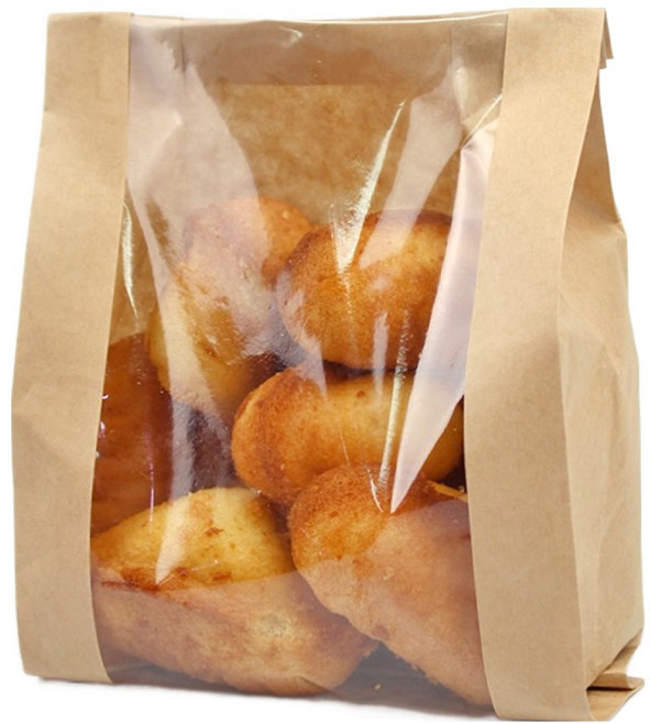 베스트팩 베이커리 샌드위치 투명 크라프트 창봉투 소 10 x 6 x 25 cm, 200개, 1개입