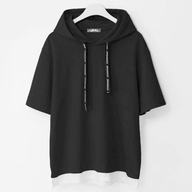 엠엔씨 레이어드 후드 반팔 티셔츠 MDVT210LW