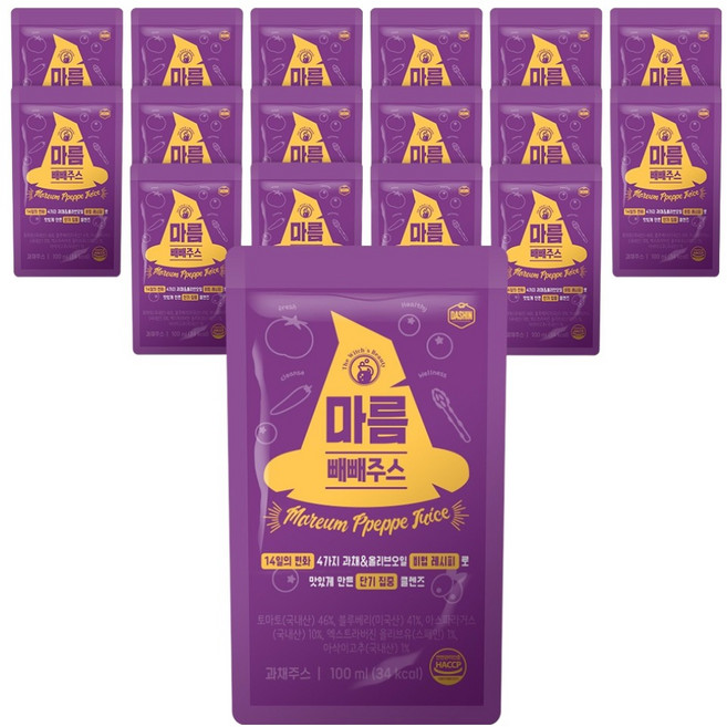 다신 마름 빼빼주스, 100ml, 17개