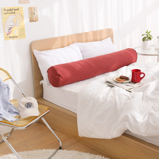 포홈 핸드메이드 비비드 원형 바디필로우 커버, 비비드 브릭