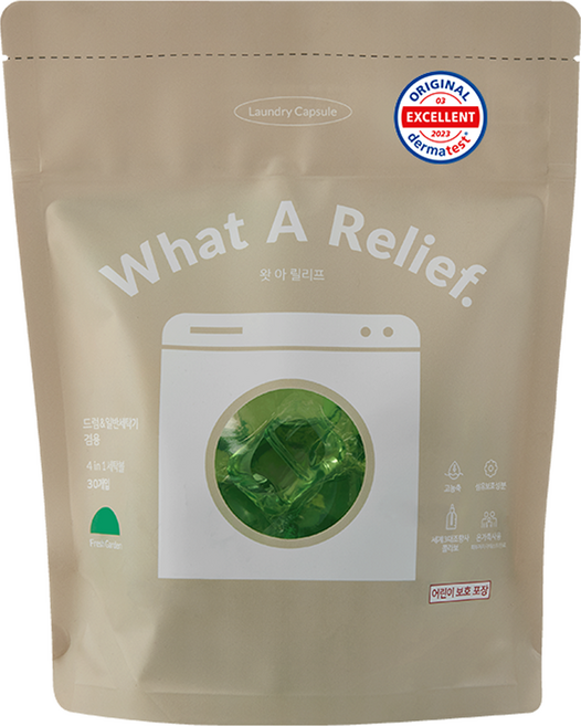 왓아릴리프 올인원 고농축 세탁 캡슐 세제 프레쉬가든, 30개입, 1개