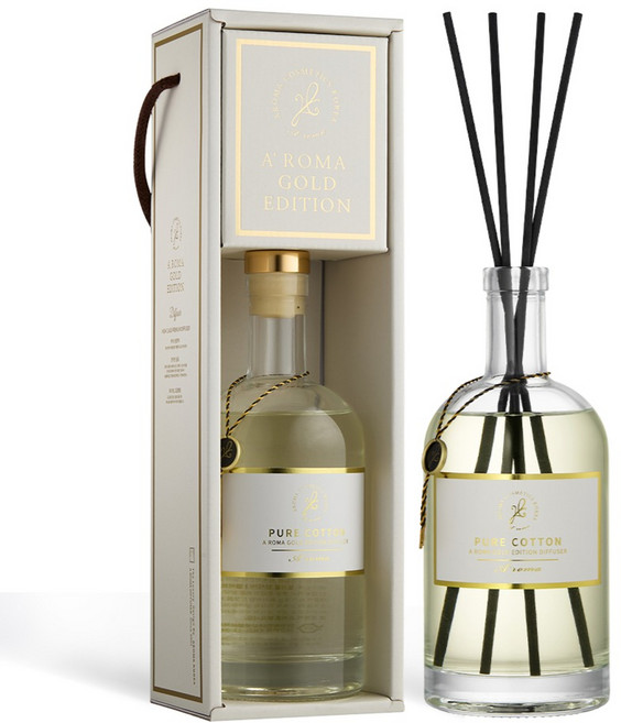 에이로마 골드에디션 디퓨저, 피오니앤프리지아, 500ml, 1개