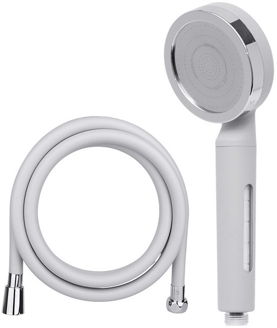 대림바스 디클린 와이드형 필터샤워기 + PVC 샤워호스 2m 세트, 1개, 그레이(필터샤워기), 그레이(샤워호스)