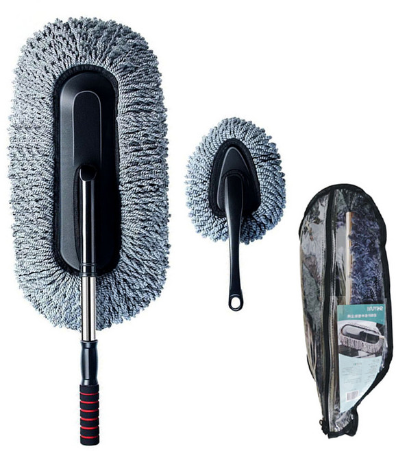 씨티알 차량용 극세사 먼지털이 세트, 1세트