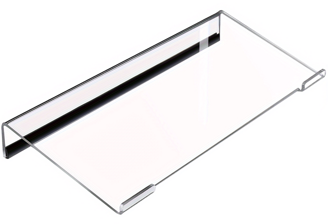 DIGIXO 책상 키보드 거치대 아크릴 선반 L, 투명, 1개