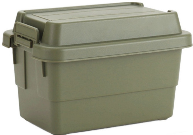 달콤무드 캠핑 다용도 보관 미니 카고박스 1.1L, 카키, 1개, 1단