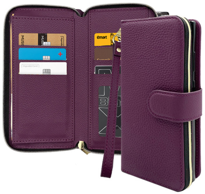 까미또 팔렛 천연소가죽 지퍼 월렛 다이어리 휴대폰 케이스