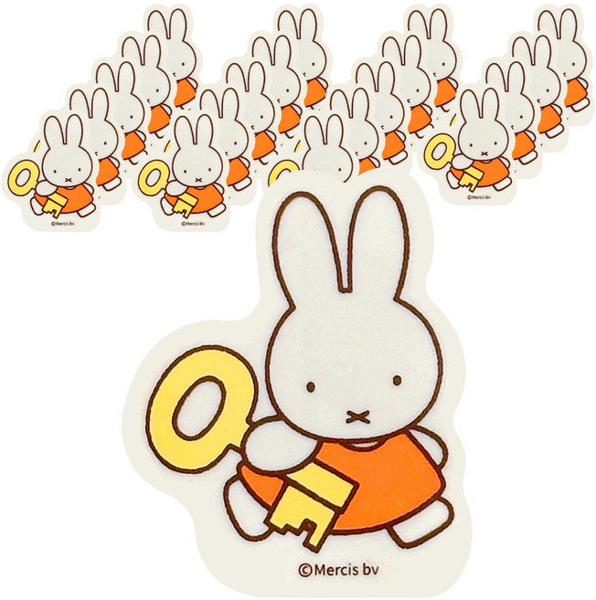 조선문방구 미피 모양 지우개, 오렌지 토끼, 20개