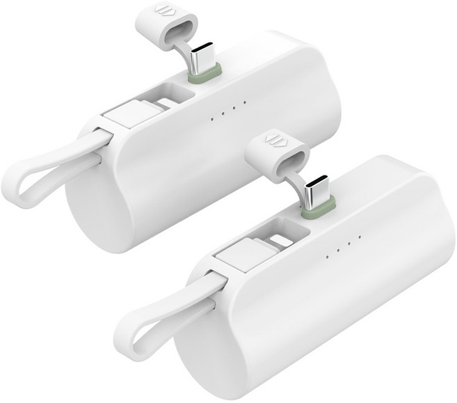 슈틸루스터 18W PD 고속 도킹 보조배터리 5000mAh C+8 2p, 화이트, ST-AB5000PD-C