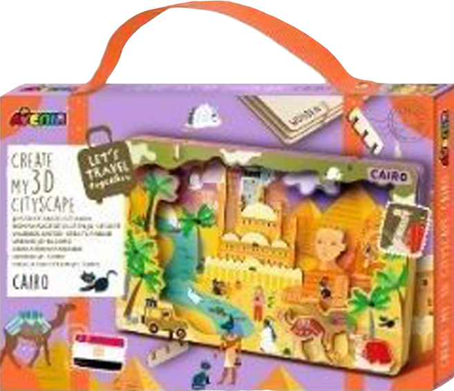 AVEnIR 我的3D手作城市風光 開羅 木質夾板 紙製品 適用年齡: 6歲以上, 1盒