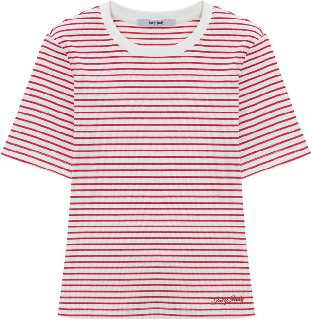 쥬시쥬디 여성용 스트라이프 반팔 티셔츠 JZTS021E