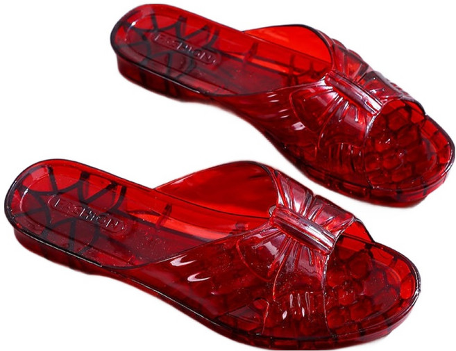 몬드스팟 pvc 젤리 슬리퍼 욕실화 YY57827, 레드, 1개