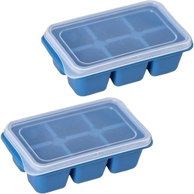 안이네 잘떨어지는 실리콘 얼음틀, 블루, 2개