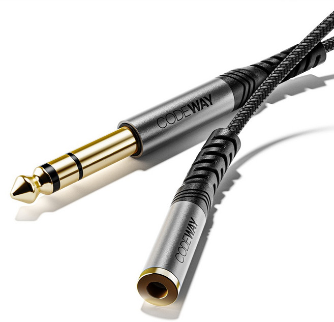 코드웨이 3.5 to 5.5 스테레오 변환젠더 그레이 0.2m, 1개, 5535