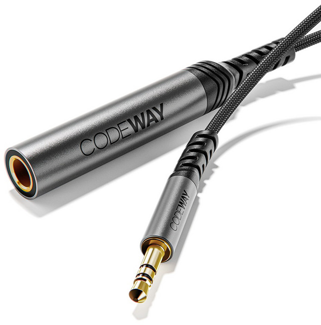 코드웨이 3.5 to 5.5 스테레오 변환젠더 그레이 0.2m, 1개, 3555
