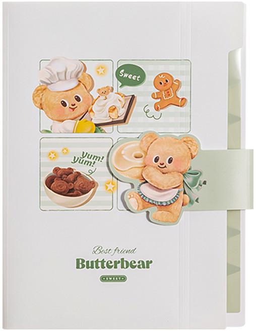 버터베어 도큐먼트 파일 8분류, 그린, 1개