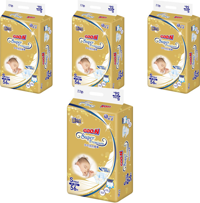 군 프리미엄 밴드형 기저귀 남여공용, 소형(S), 224매