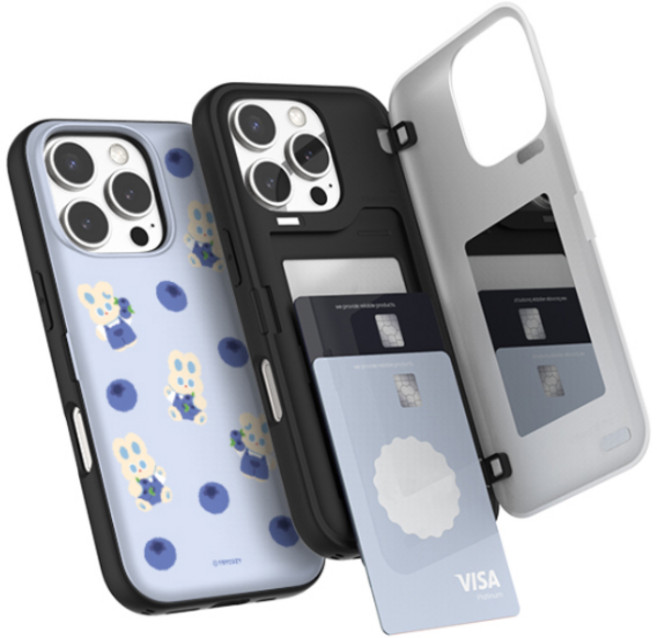 트라이코지 라비코 패턴 카드 도어 범퍼 휴대폰 케이스