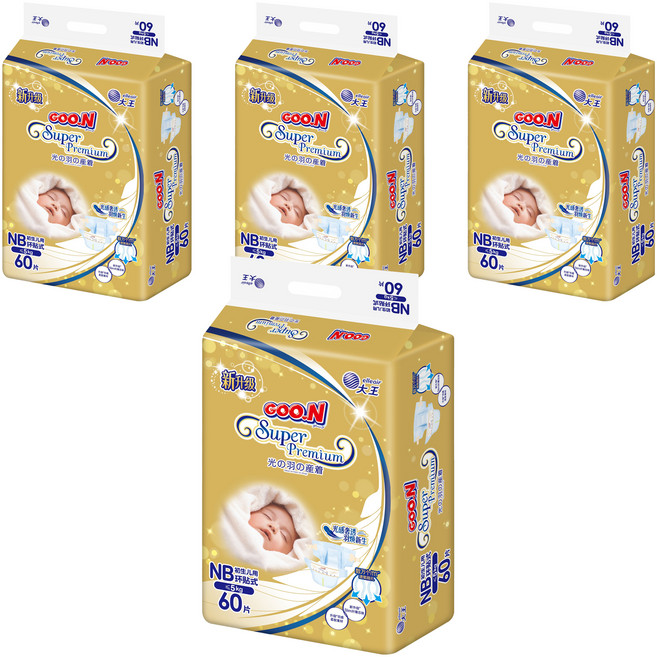 군 프리미엄 밴드형 기저귀 남여공용, 신생아용(NB), 240매