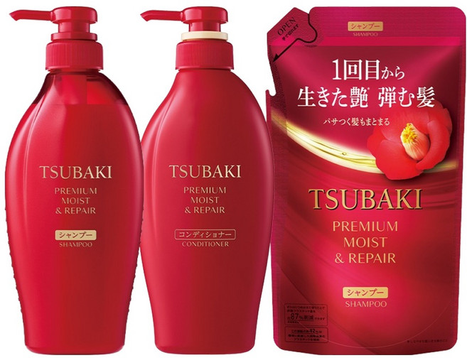 츠바키 프리미엄 모이스트 & 리페어 헤어 3종 세트, 1세트