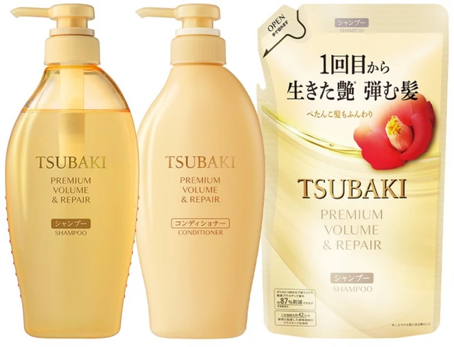츠바키 프리미엄 볼륨 리페어 헤어 3종 세트, 1세트 - 쿠팡