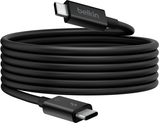벨킨 C타입-C타입 Connect 썬더볼트 5 240W 80Gbps 초고속 케이블 INZ005qc1MBK, 1m, 블랙, 1개