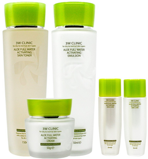 3W클리닉 알로에 풀 워터 액티베이팅 스킨케어 3종세트, 1세트