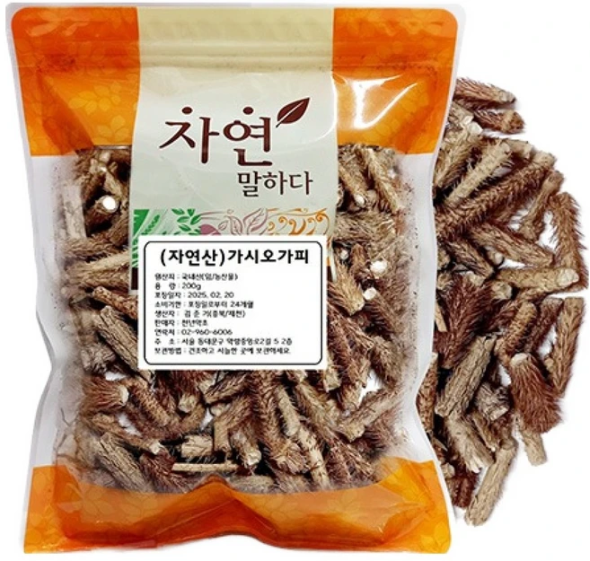 천년약초 국내산 자연산 가시오가피, 1개, 200g - 쿠팡