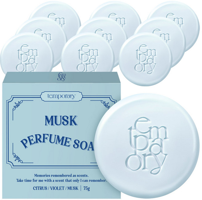 템포러리 퍼퓸 비누 머스크, 75g, 10개