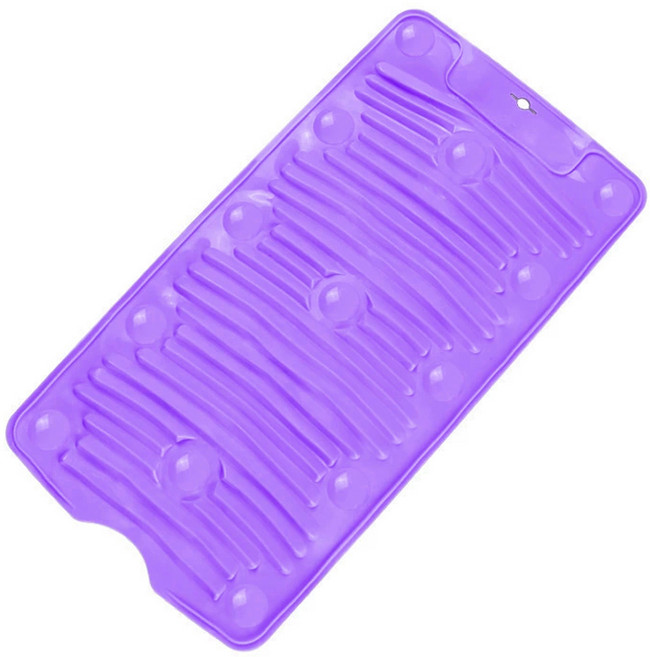 몬드스팟 욕실 실리콘 흡착형 미끄럼 방지 빨래판, 퍼플, 1개