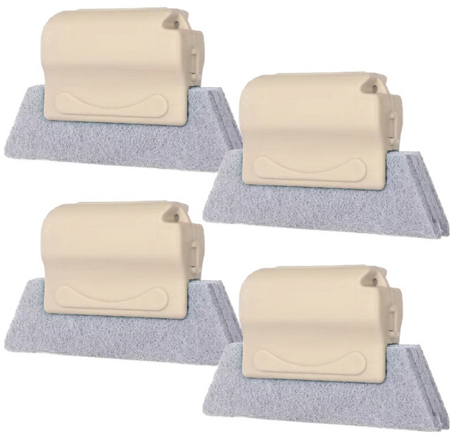 원이네 창틀 청소 틈새 브러시, 베이지, 4개