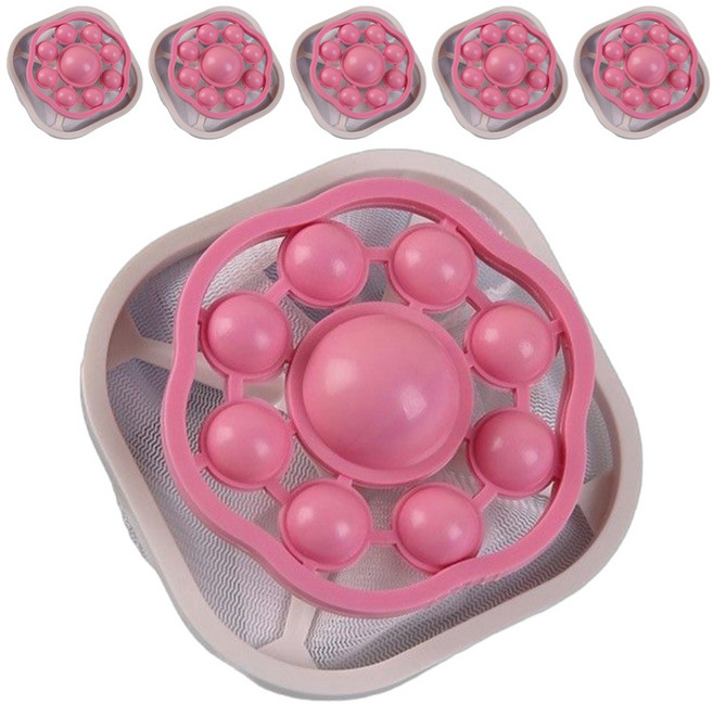 오코로 통돌이 세탁기용 빨래 먼지 거름망, 1 핑크, 6개