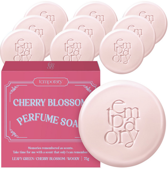 템포러리 퍼퓸 비누 체리블라썸, 75g, 10개