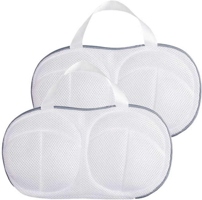 로이홈 프리미엄 브래지어 빨래 손잡이형 세탁망, 그레이, 2개