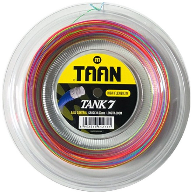 탄 탱크7 배드민턴 스트링, 레인보우, 1개