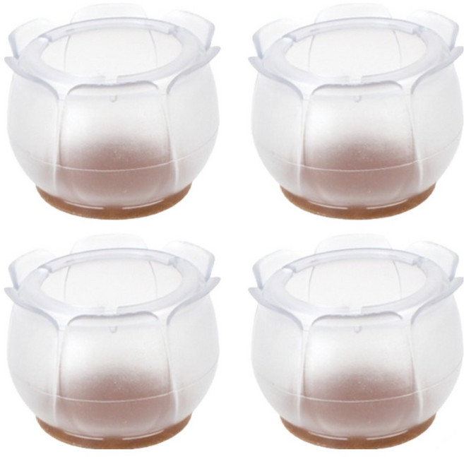 코텍스 가구발커버, 투명 + 브라운, 4개