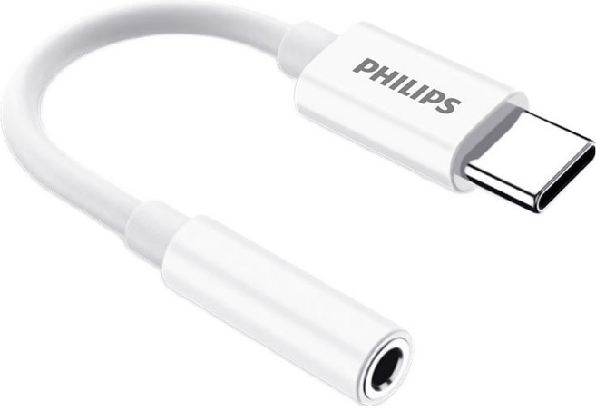 필립스 고해상도 USB C타입 to 3.5mm 이어폰 마이크 연결 젠더, SWA3073CW, 1개