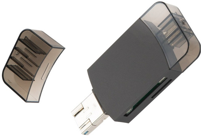 컴스 멀티 OTG TF Micro 5Pin SD 카드리더기, 혼합색상, 1개, IH284