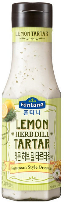 폰타나 레몬 허브 딜 타르타르 드레싱, 250g, 1개