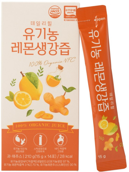 NFC檸檬生薑汁隨身包 14條入, 210g, 1盒