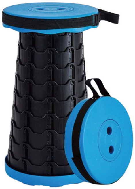 小麥購物 伸縮椅凳, 深藍撞黑, 1個